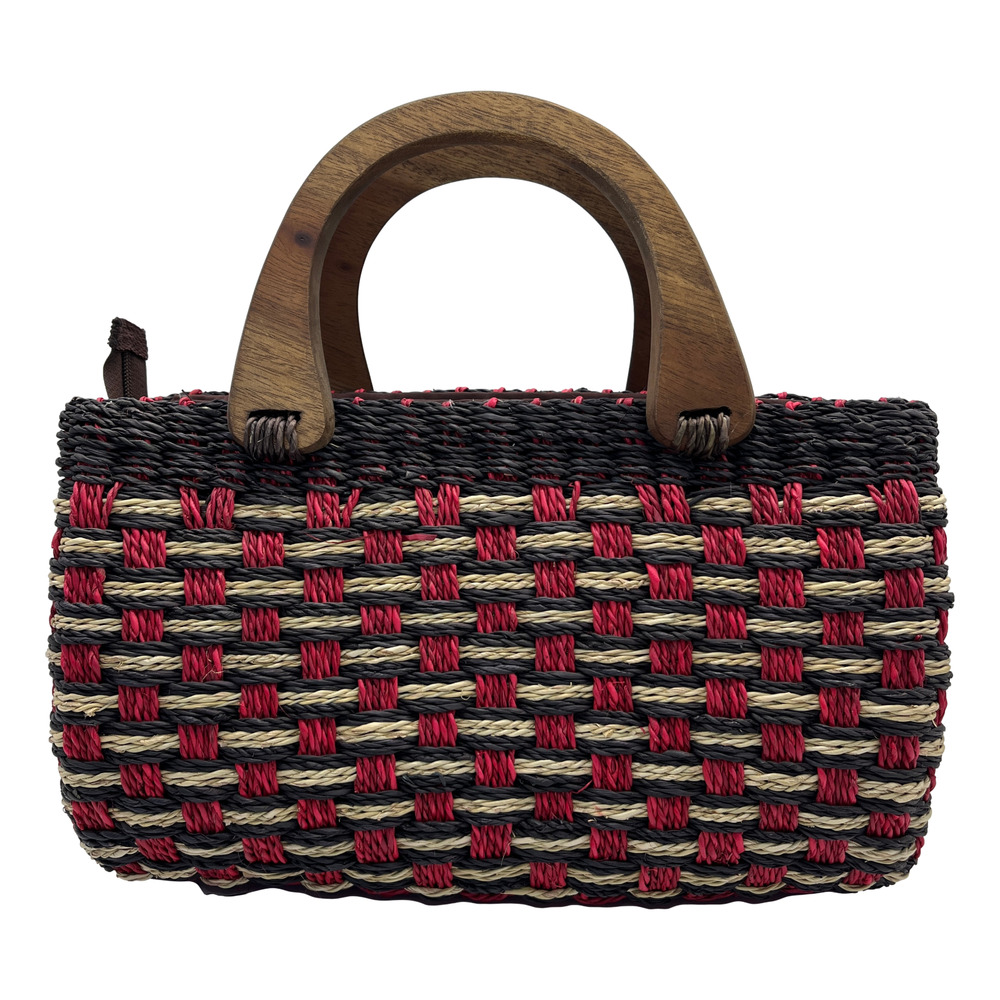 Women's Abaca Handbags Native Artisan Handwoven Sturdy With Wooden Handles